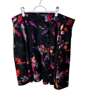 Torrid Black Floral A-Line Skirt